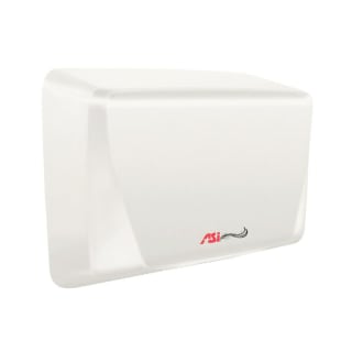 Asi 10 0199 1 00 White Surface Mounted Sensor Operated Automatic Hand Dryer With Stainless Steel Cover 110 120v Faucet Com