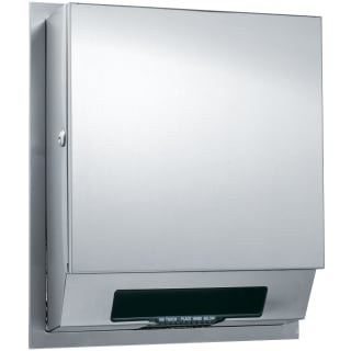 Recessed counter top hand towel dispenser in stainless steel