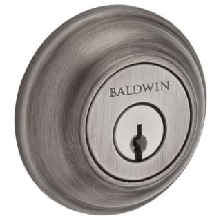 Baldwin Reserve SCTRD152S Single Cylinder Traditional Round Deadbolt with Smartkey Matte Antique Nickel Finish 