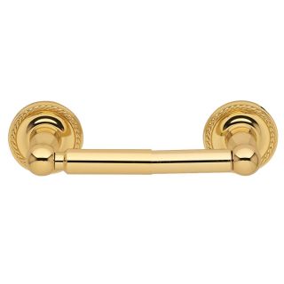 Baldwin 3563030 Polished Brass Toilet Paper Holder with Double Post from the Mystic Series FaucetDirect