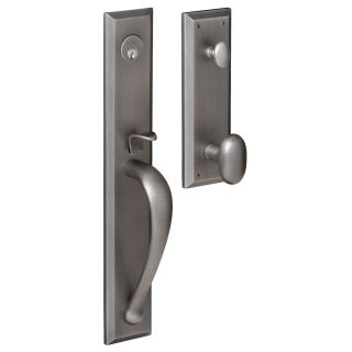 Cody Cody Style Full Escutcheon Single Cylinder Handleset with Interior Oval Knob 6403.ENTR Baldwin 6403452ENTR Distressed Antique Nickel Images Cody Cody Style Full Escutcheon Single Cylinder Handleset with Interior Oval Knob 6403.ENTR Baldwin 6403452ENTR Distressed Antique Nickel Images