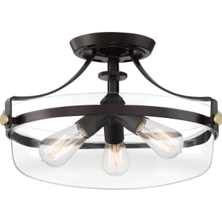 Bellevue Qz23406j Western Bronze 3 Light 18 Wide Semi Flush Bowl