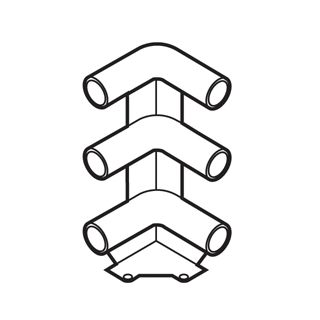 Blum Ztu 00d0 W White Metabox Triple Corner Post Support For
