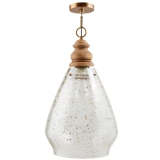 Capital Lighting 330418LW Light Wood 14 Wide Pendant with Seedy Glass Shade FaucetDirect