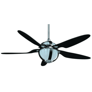 Casablanca 88u33m Bright Chrome Ebony Fans Ceiling Fans Indoor