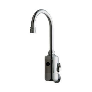 Chicago Faucets 116 124 Ab 1 Chrome Wall Mounted Metering Faucet