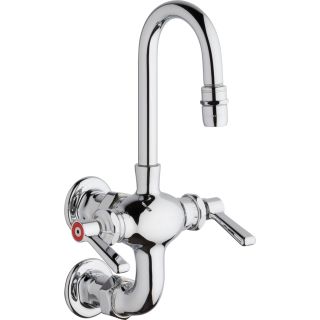 Chicago Faucets 225 261e3 3xkabcp Chrome Double Handle Wall