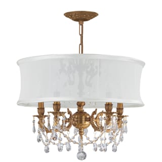 A thumbnail of the Crystorama Lighting Group 5535 Olde Brass Finish / Matte White Shade / Hand Polished Crystal