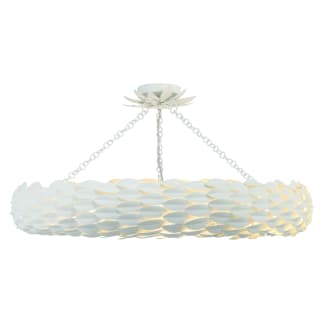 Crystorama Lighting Group 538 MT CEILING Matte White Broche 8 Light 34 Wide Semi Flush Ceiling Fixture LightingDirect