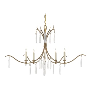 Currey and Company 9000 0810 Rustic Gold Smokewood Marshallia 5 Light 38 Wide Crystal Chandelier LightingDirect