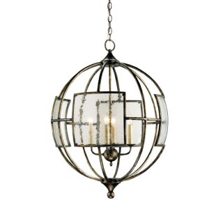 Currey and Company 9750 Pyrite Bronze Broxton Orb 4 Light Chandelier ...