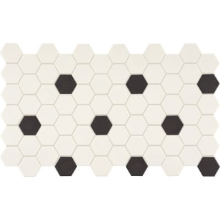 A thumbnail of the Daltile DK2HEXGMSP White With Black Dot