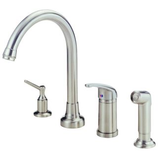 Danze D409112ss Stainless Steel Melrose Kitchen Faucet Includes Side Spray And Soap Dispenser Faucet Com