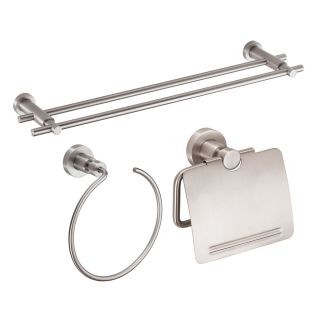 Danze Rouge Good Accessory Pack 2 BN Brushed Nickel 30 Double Towel Bar Towel Ring and Tissue Holder Faucet