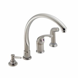 Delta 174-SSWF Stainless Steel Single Handle Kitchen Faucet ...