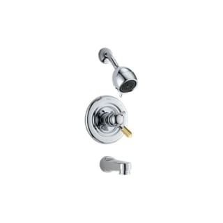 Delta T17430 Cb Chrome Polished Brass Double Handle Pressure Balanced Tub And Shower Trim With Multi Function Shower Head From The Innovations Monitor Series Faucet Com