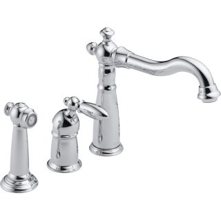 Delta 155 Dst Chrome Victorian Kitchen Faucet With Side Spray Includes Lifetime Warranty Faucet Com