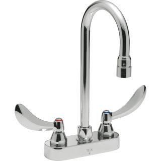 Delta 27C4854 Chrome Double Handle 0.5GPM Ceramic Disc Bathroom Faucet with  Blade Handles and 10-1/2