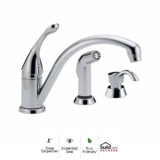 Delta 441 Dst Sd Chrome Collins Kitchen Faucet With Side Spray And