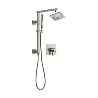Delta Dss Emerge 18a 1702 Ss Brilliance Stainless Zura Pressure Balanced Shower System With Shower Head Hand Shower Slide Bar Hose And Valve Trim Faucetdirect Com