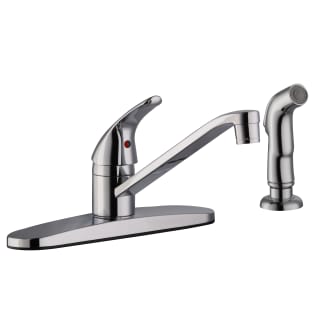 Design House 584037 Polished Chrome Middleton 1 8 Gpm Centerset Kitchen Faucet Includes Side Spray Faucet Com