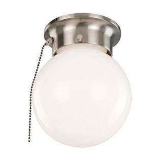 Design House 519272 Satin Nickel Single Light 6 Wide Flush Mount