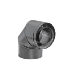 DuraVent 58DVA-E90B Black 5" x 8" Inner Diameter - DirectVent Pro Direct  Vent Pipe - Double Wall - 90 Degree Elbow - VentingDirect.com