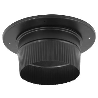 DuraVent 7DBK-ADSL Black 7 Inner Diameter - DuraBlack Stove Pipe - Single  Wall - Snap-Lock Adapter with Trim - VentingPipe.com