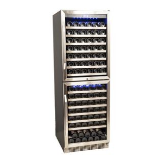 EdgeStar 155 Bottle Double Door Dual Zone Wine Cooler CWR1551DD