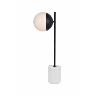 Elegant Lighting LD6104BK Black Eclipse Single Light Buffet Table Lamp with Frosted -