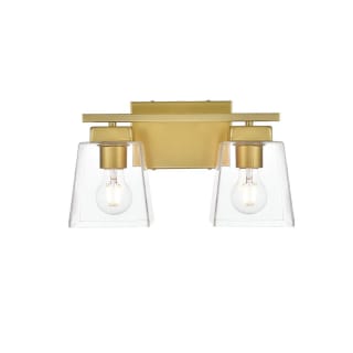 A thumbnail of the Elegant Lighting LD7312W14 Brass / Clear