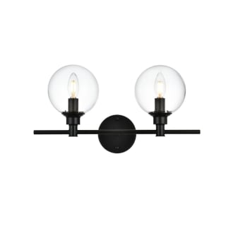 A thumbnail of the Elegant Lighting LD7318W19 Black / Clear