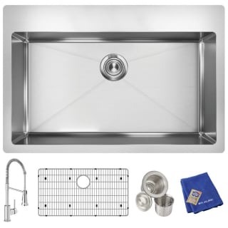 Elkay Ectsrs33229tfc Polished Satin Crosstown 30 1 2 Undermount Single Basin Stainless Steel Kitchen Sink With Single Hole 1 8 Gpm Kitchen Faucet Basin Rack Basket Strainer And Towel Faucet Com