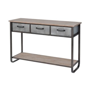 Galvanized console shop table with drawers