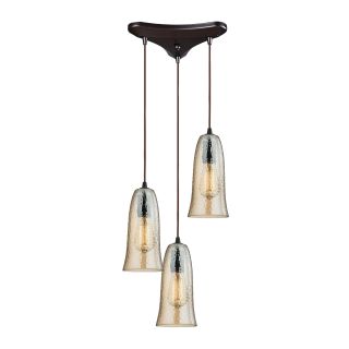 A thumbnail of the Elk Lighting 10431/3 Oil Rubbed Bronze / Hammered Amber Plated Glass