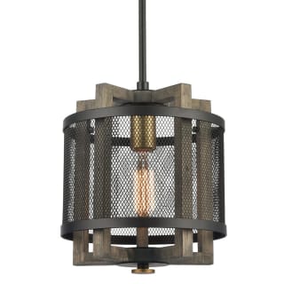 A thumbnail of the Elk Lighting 16546/1 Matte Black / Weathered Oak / Aged Brass