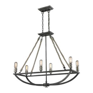 A thumbnail of the Elk Lighting 63055-6 Silvered Graphite / Polished Nickel Accents