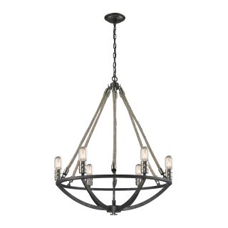 A thumbnail of the Elk Lighting 63057-6 Silvered Graphite / Polished Nickel Accents
