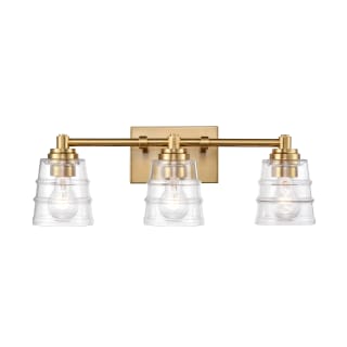 Elk Lighting 67972 3 Satin Brass Pulsate 3 Light 22 Wide Vanity Light LightingDirect