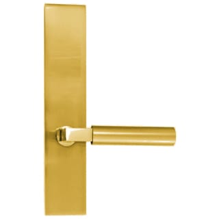 Emtek 11B2US4 Satin Brass Door Configuration 1 Passage Multi Point Trim  Lever Set with American Cylinder Below Handle 