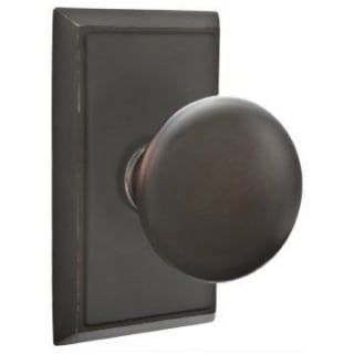 Emtek 8121PUS10B Oil Rubbed Bronze Providence Passage Door Knob Set with  Rectangular Rose from the Brass Classic Collection 