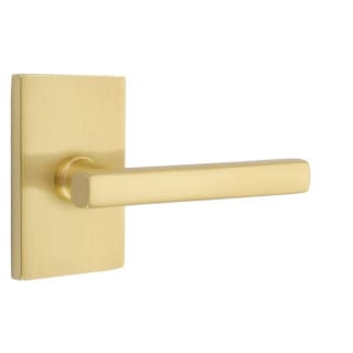Emtek C520FRLUS4 Satin Brass Freestone Privacy Door Lever Set from the Brass  Modern Collection with CF Mechanism 