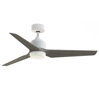 Fanimation TriAire Custom 52-in Matte White LED Indoor/Outdoor Smart Ceiling Fan with Remote (3-Blade)