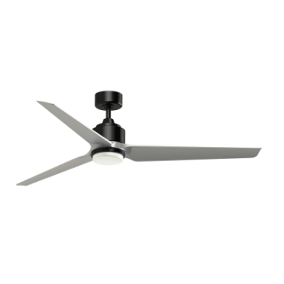 Fanimation TriAire Custom 64-in Black LED Indoor/Outdoor Smart Ceiling Fan with Remote (3-Blade)