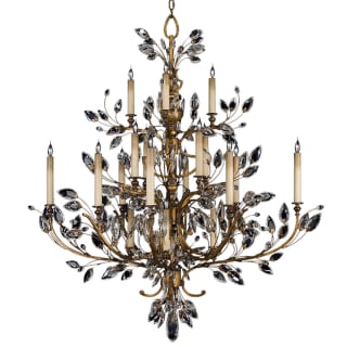 Fine Art Handcrafted Lighting 774440ST Antiqued Gold Leaf Crystal Laurel Gold Twenty Light Three Tier Chandelier with Bold Cut Stylized Crystal Leaves LightingDirect