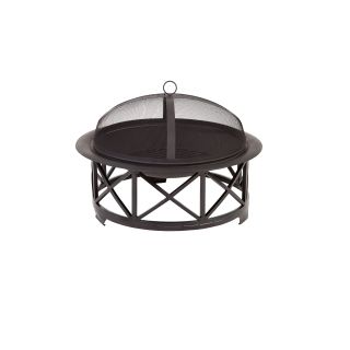 Fire Sense 60904 Black 30 Inch Round Wood Burning Fire Pit With