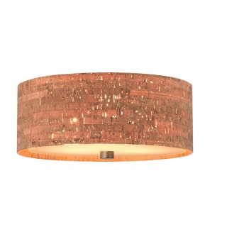 Forecast Lighting F192336 Satin Nickel Three Light Flush Mount Ceiling Fixture with Cork Shade from the Alentejo Collection LightingDirect