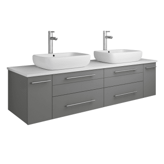 Wall Mounted Double Basin Vanity Set, 60 In Double Sink Vanity Top