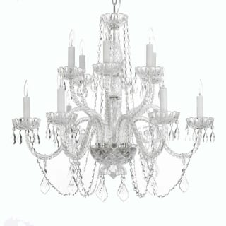 Gallery T40 409 Clear 12 Light 2 Tier Crystal Candle Style