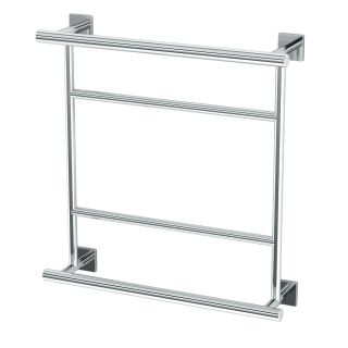Gatco 1542 Chrome Elevate 18 Wall Mounted Towel Rack with 4 Bars Faucet